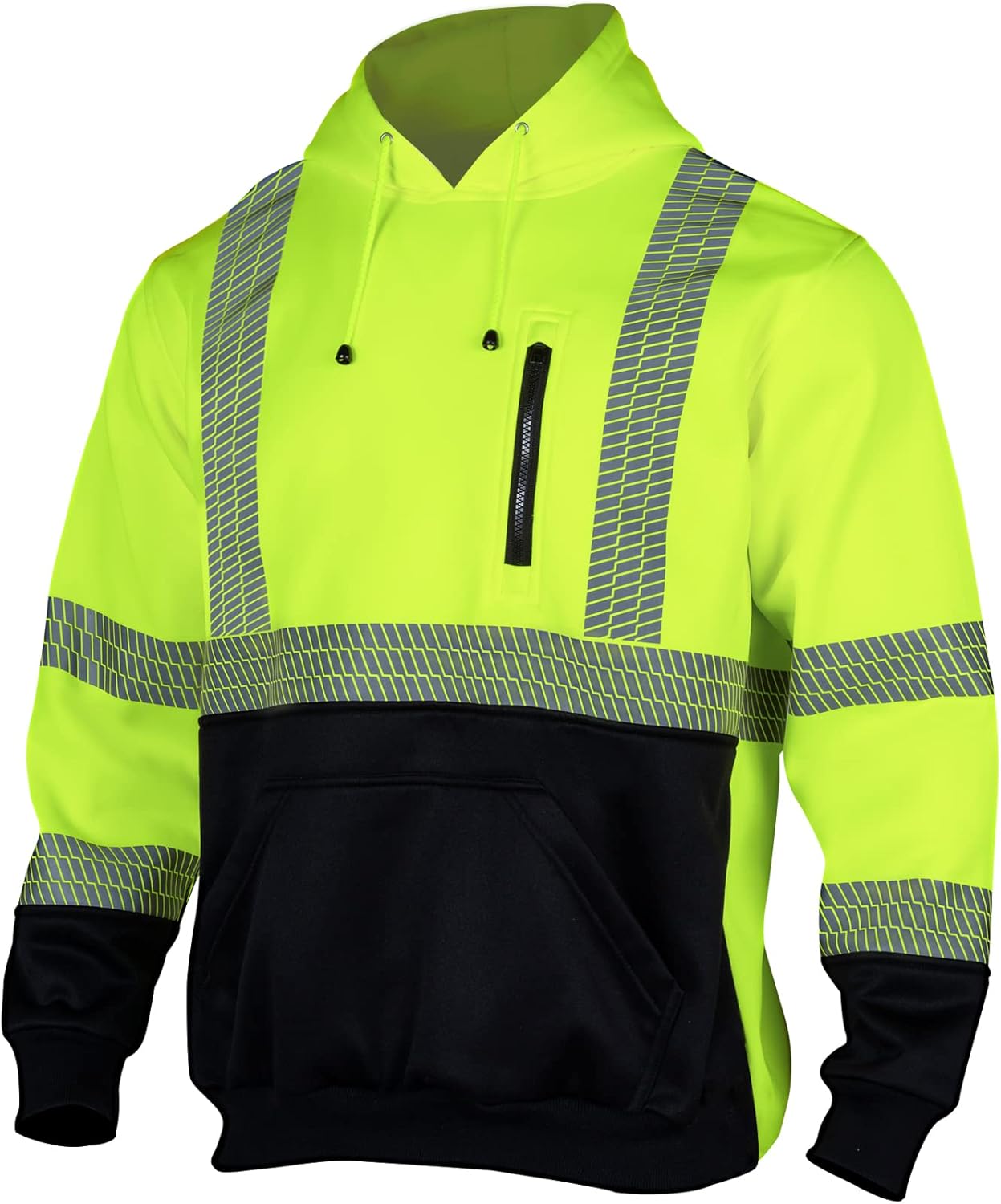 High Visibility Reflective Safety Fleece Sweatshirt Hoodie for Men
