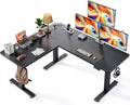 SIAGO L-Shaped Standing Desk: Adjustable with Charging Station