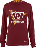 Zubaz NFL Women's Hood Lined Lightweight Hoodie - Commanders Fit