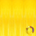 Pack Yellow Foil Fringe Curtain Backdrop 3.3ft x 9.8ft - Sparkling