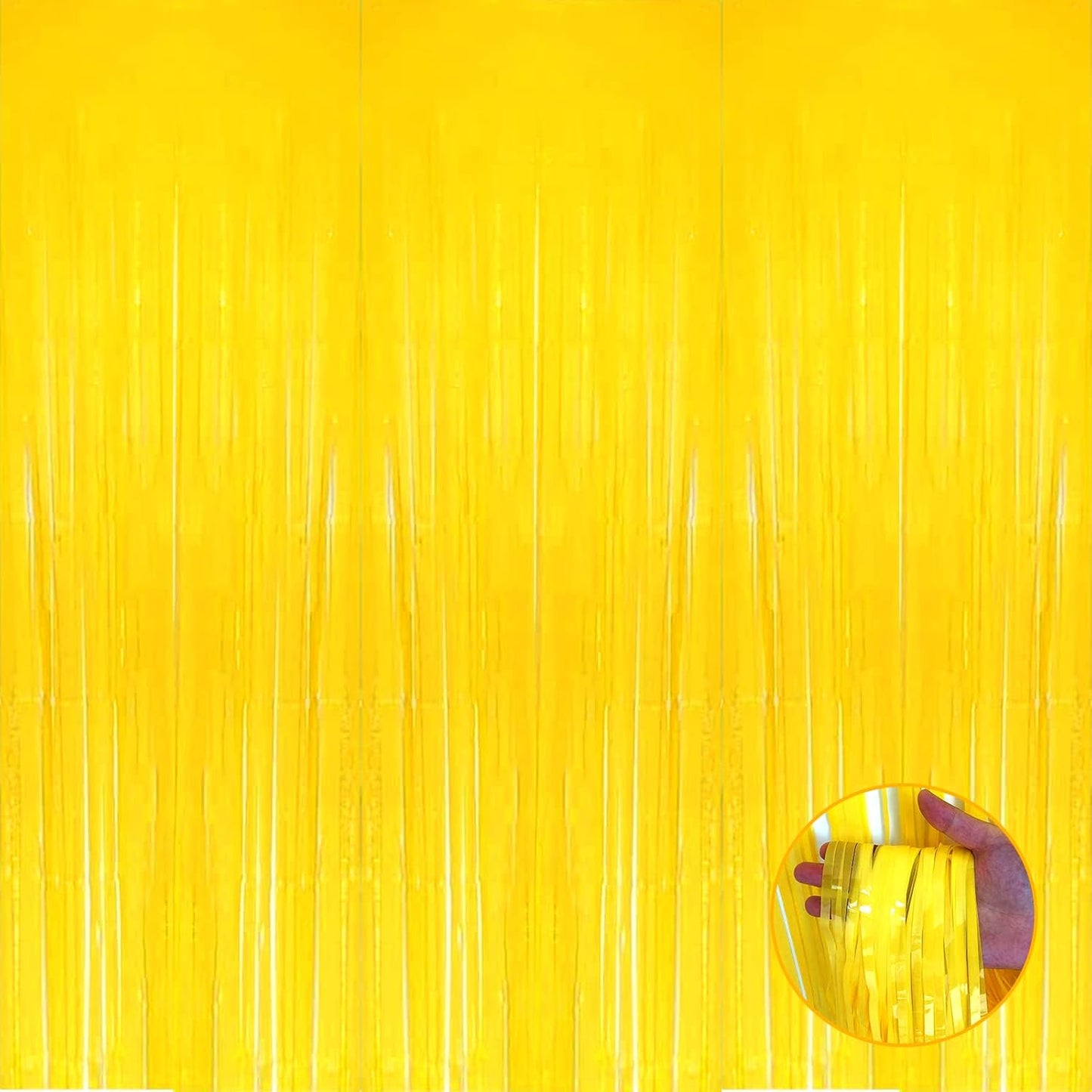 Yellow Foil Fringe Curtain Pack - Stunning Halloween Party Decor