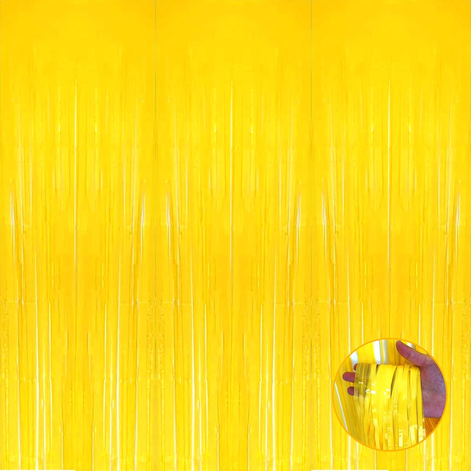 Yellow Foil Fringe Curtain Pack - Stunning Halloween Party Decor