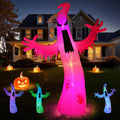 Gardwin 12ft High Halloween Inflatable Ghost Outdoor Decoration