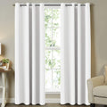 White Curtains 108 in Length Room Darkening Curtains - 2 Panel Set