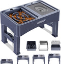 UPSKY 3-in-1 Elevated Dog Bowls Slow Feeder - Adjustable, No-Spill