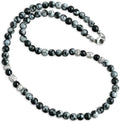 Mami's Gem Studio Men's Snowflake Obsidian Necklace - Classy Style