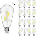 16 Pack LED Edison Bulbs 40W Equivalent, Dimmable 5000K Daylight