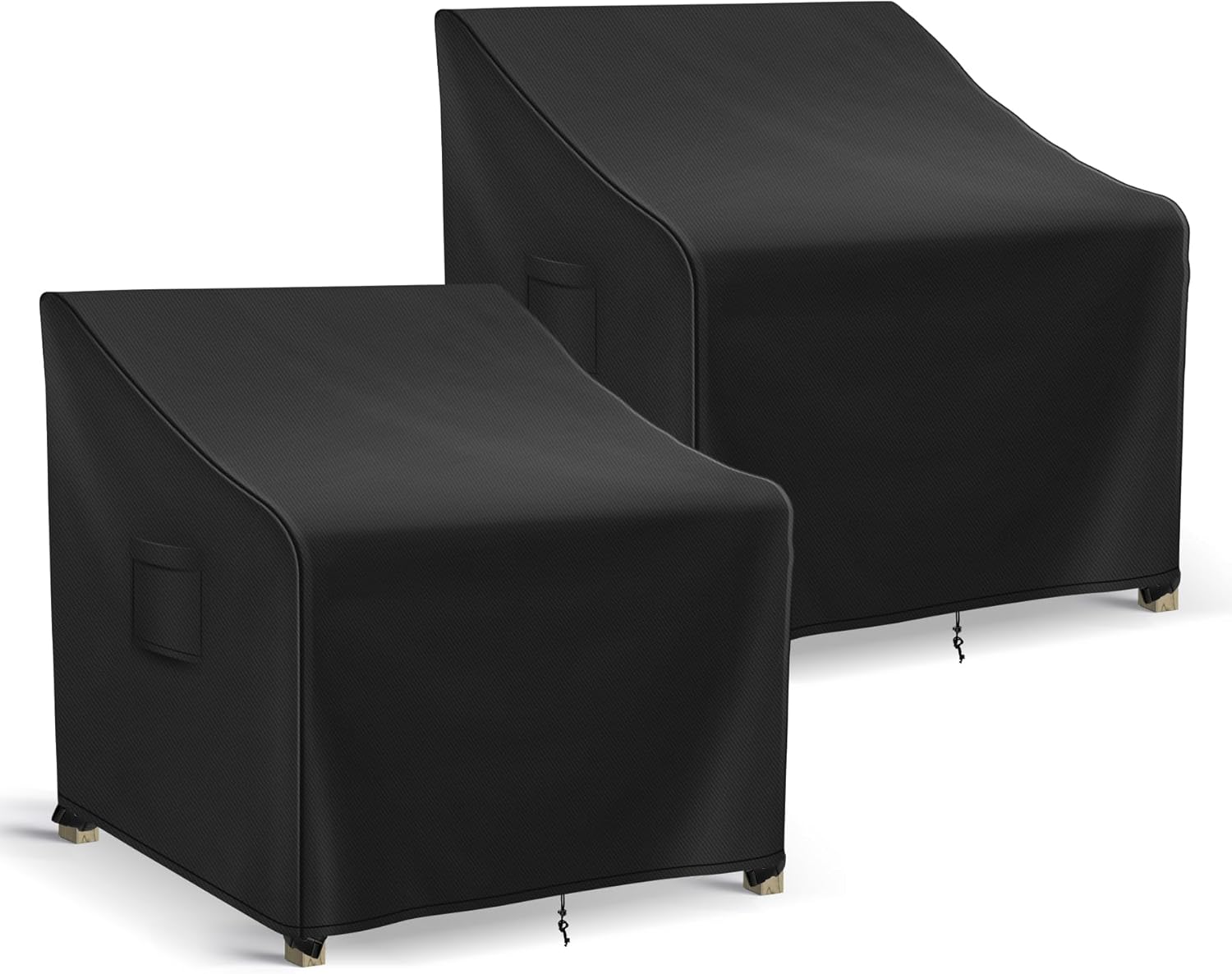 Patio Furniture Covers Waterproof for Chairs - 2 Pack Black