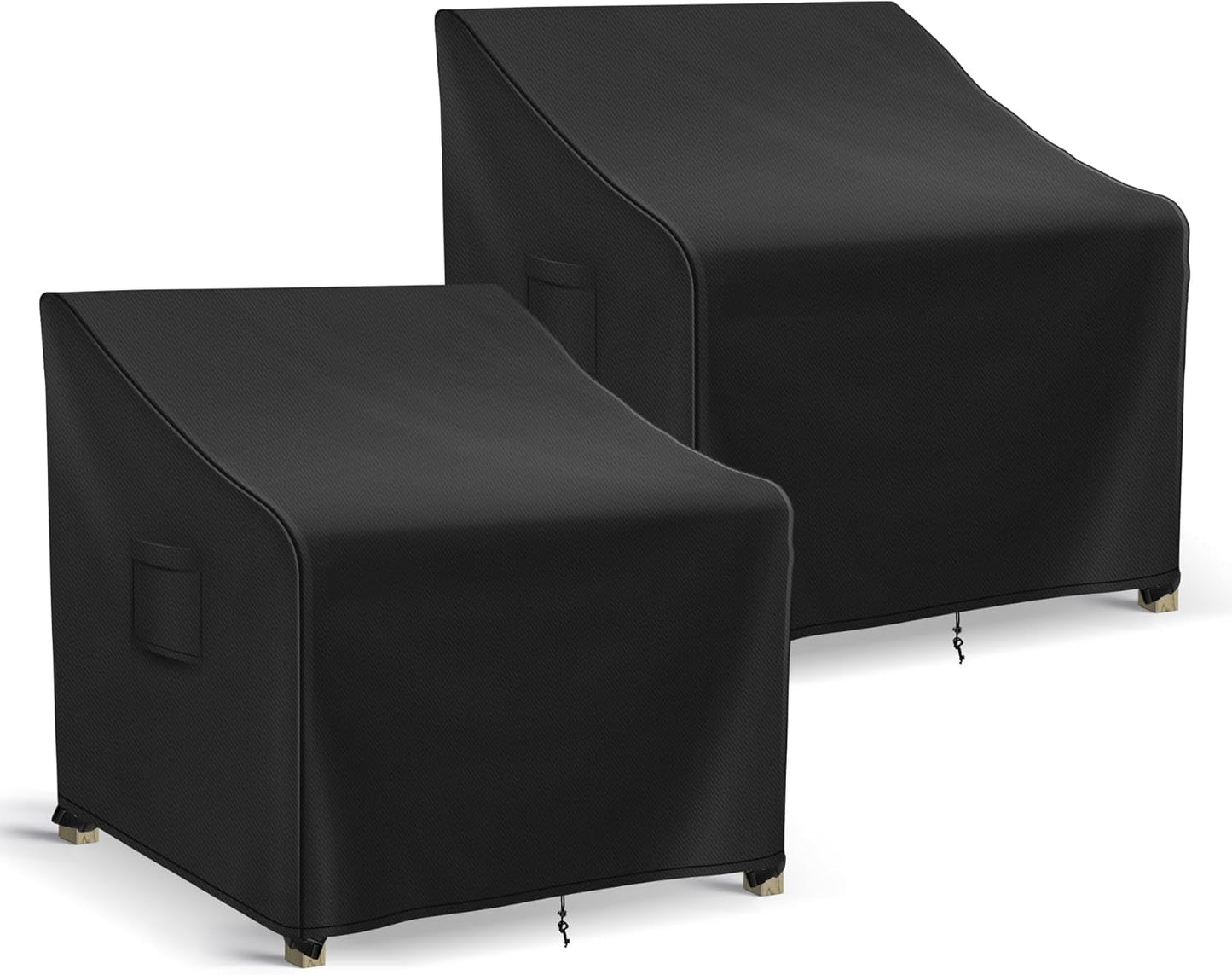 Patio Furniture Covers Waterproof for Chairs - 2 Pack Black