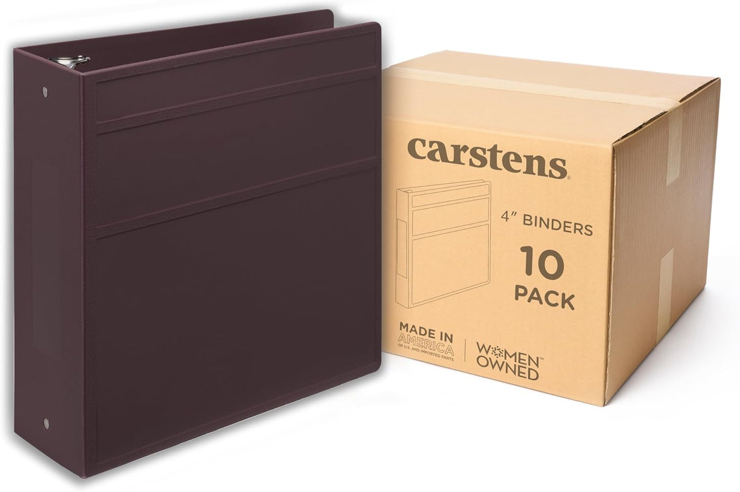 Carstens 4-Inch Heavy Duty 3-Ring Binder for Maximum Storage