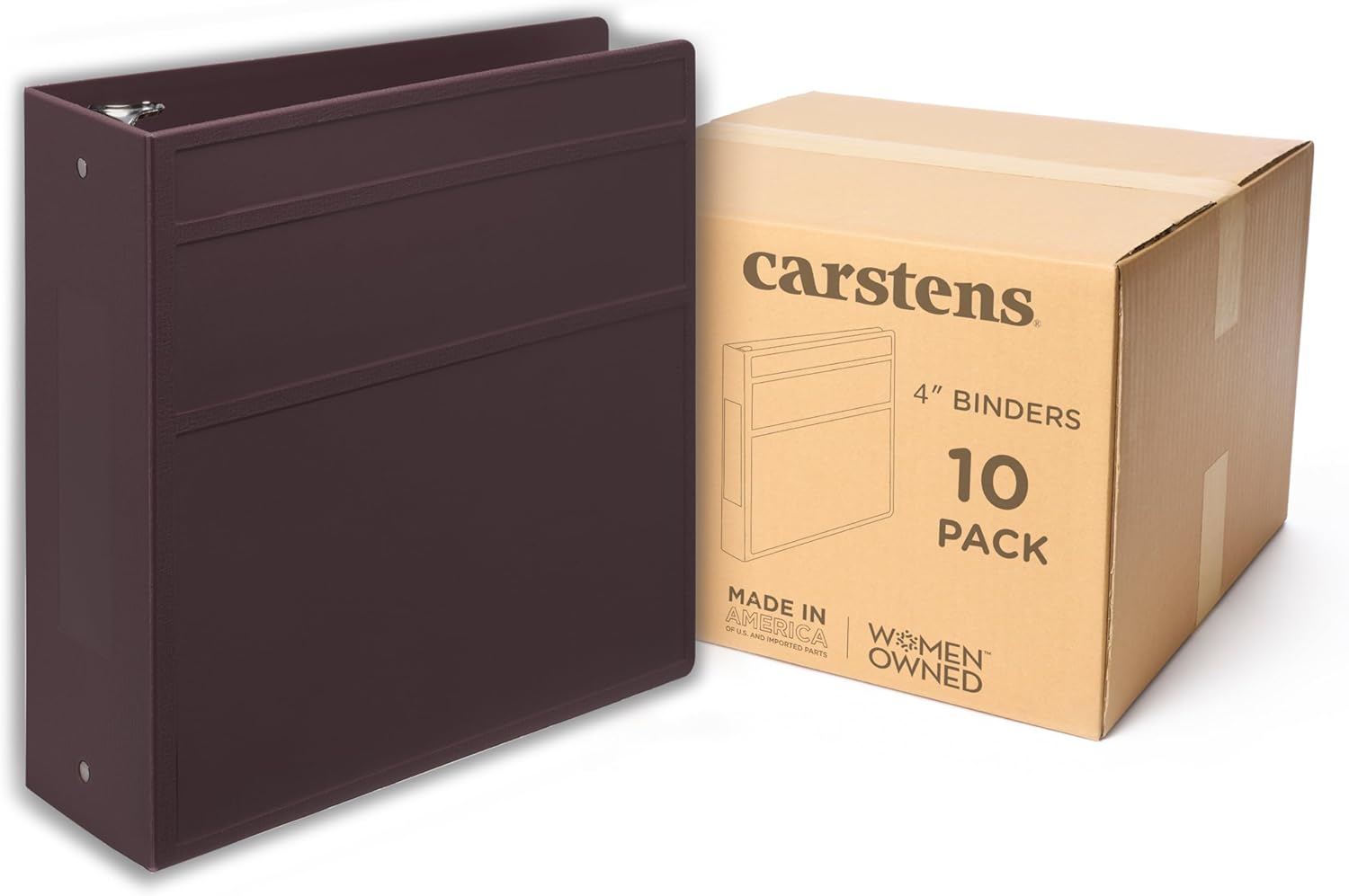 Carstens 4-Inch Heavy Duty 3-Ring Binder for Maximum Storage