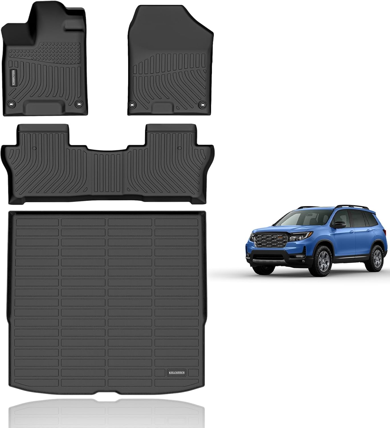 KELCSEECS Custom Floor Mats for Honda Passport 2019-2025