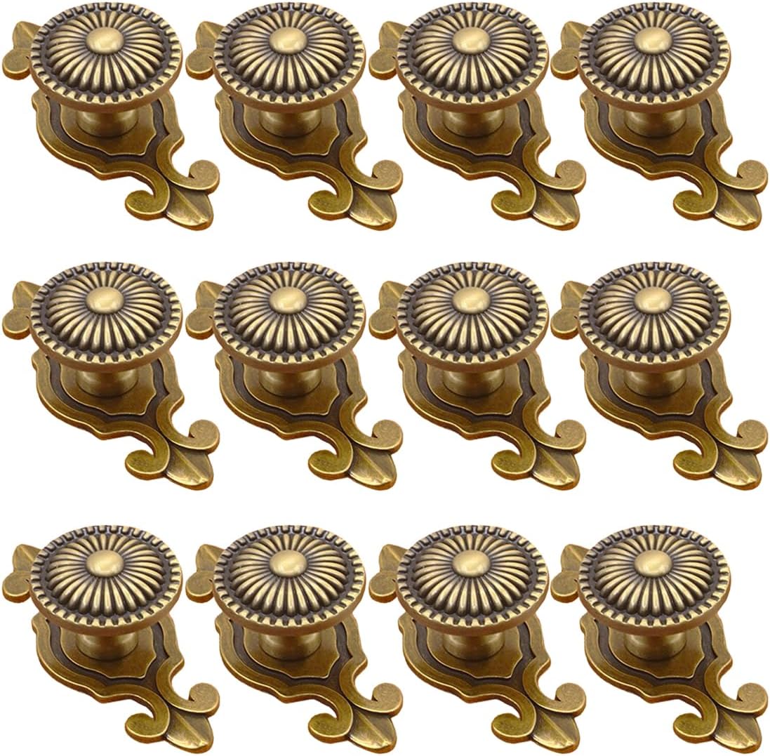 Brass Cabinet Knobs - Vintage Retro Mushroom Drawer Knobs