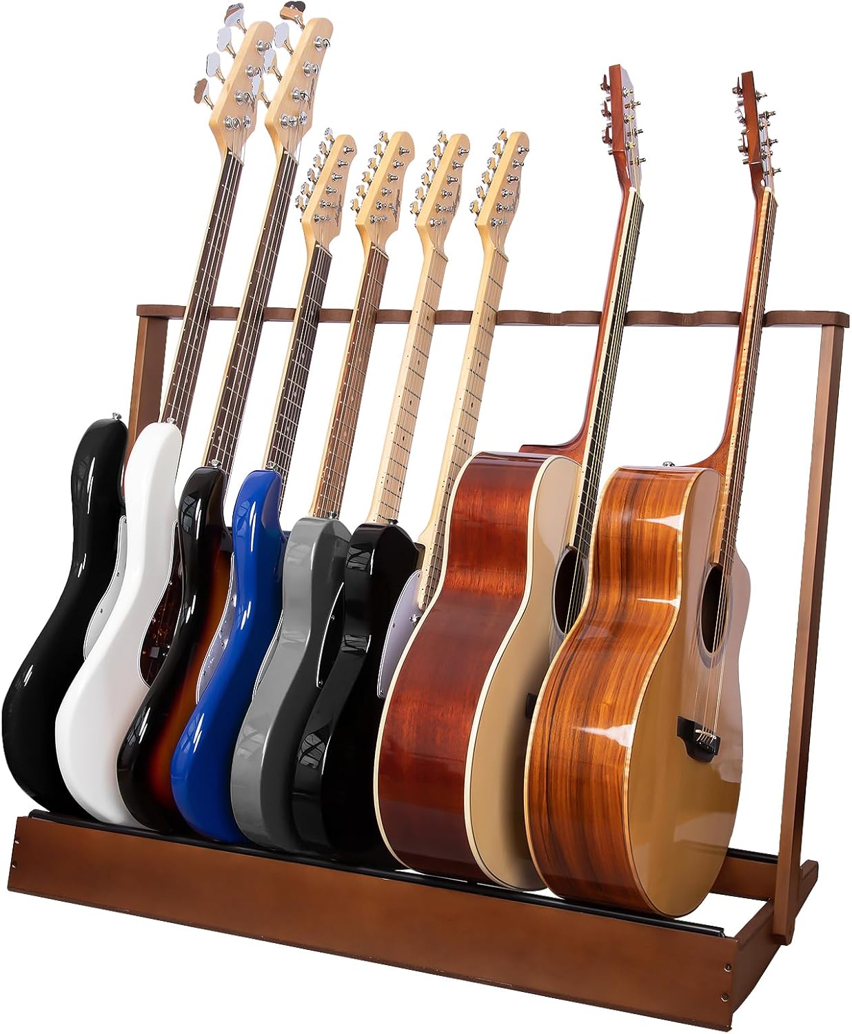 STRICH Hardwood Guitar Rack: Holds 10 Electric or 5 Acoustic