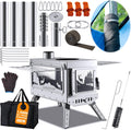 CHANGE MOORE Portable Wood Stove - High Temp Glass, Stainless Steel