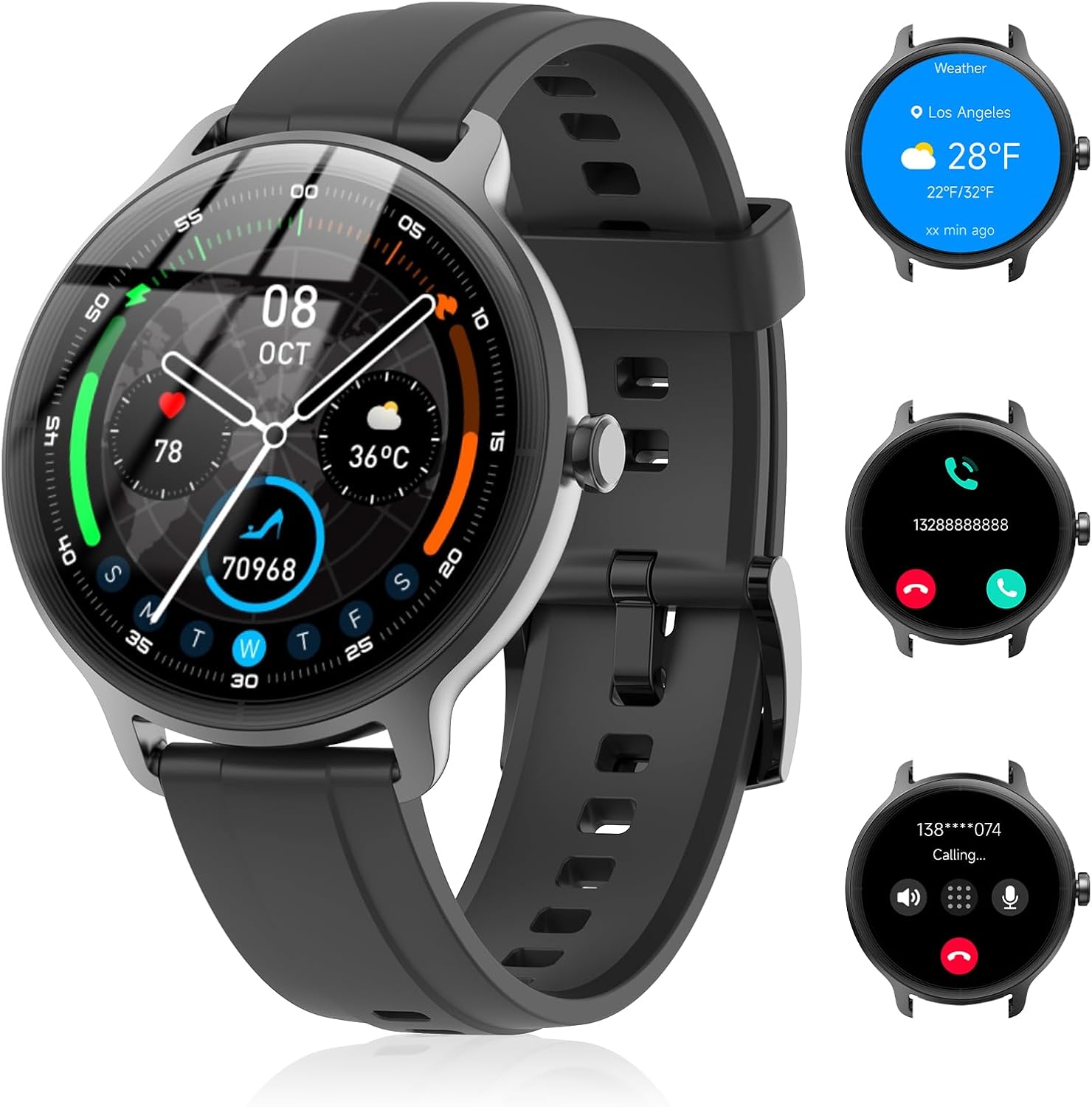 Smart Watch for Men Women with AI Voice and Fitness Tracking