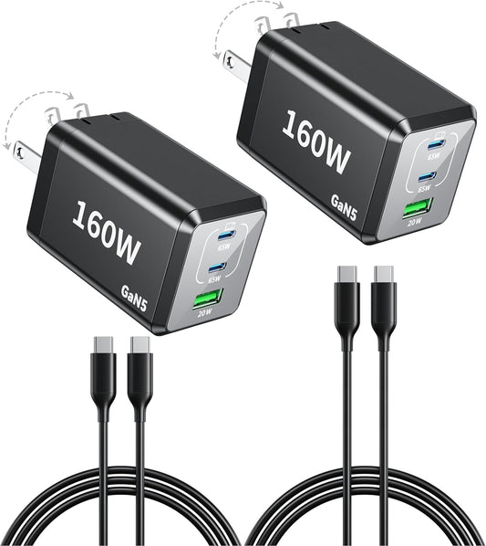 Compact 160W USB C Fast Charger For All Devices!