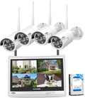 16CH Expandable Hiseeu Home Security System - 4K NVR with 12in Monitor