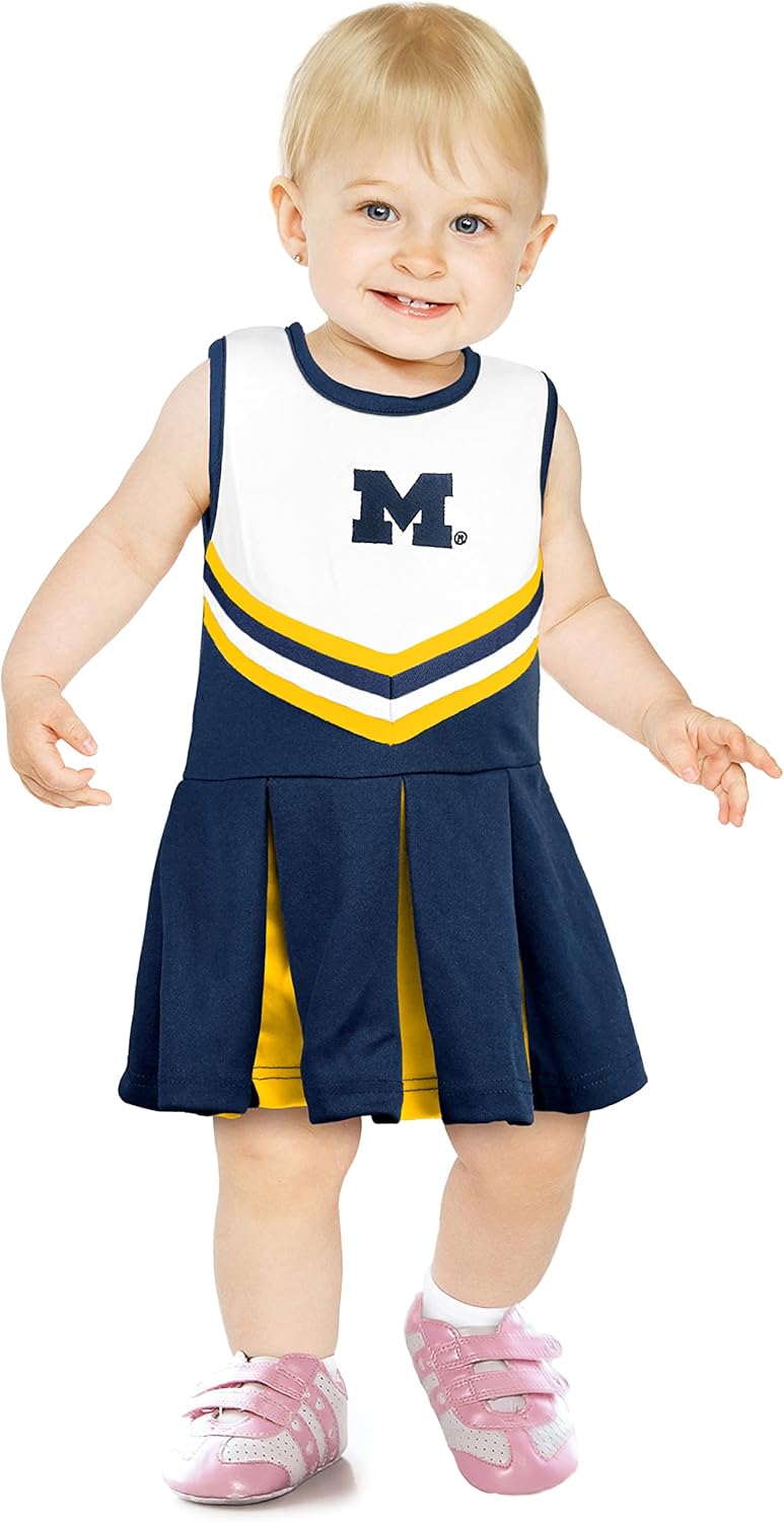 NCAA Infant/Toddler Girls Cheer Jumper Dress for Game Day