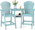 Tall Adirondack Chair Set of 2 - All-Weather Bar Height Comfort