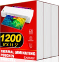 CAREGY Thermal Laminating Pouches 1200 Pack - Clear 3 mil Letter Size