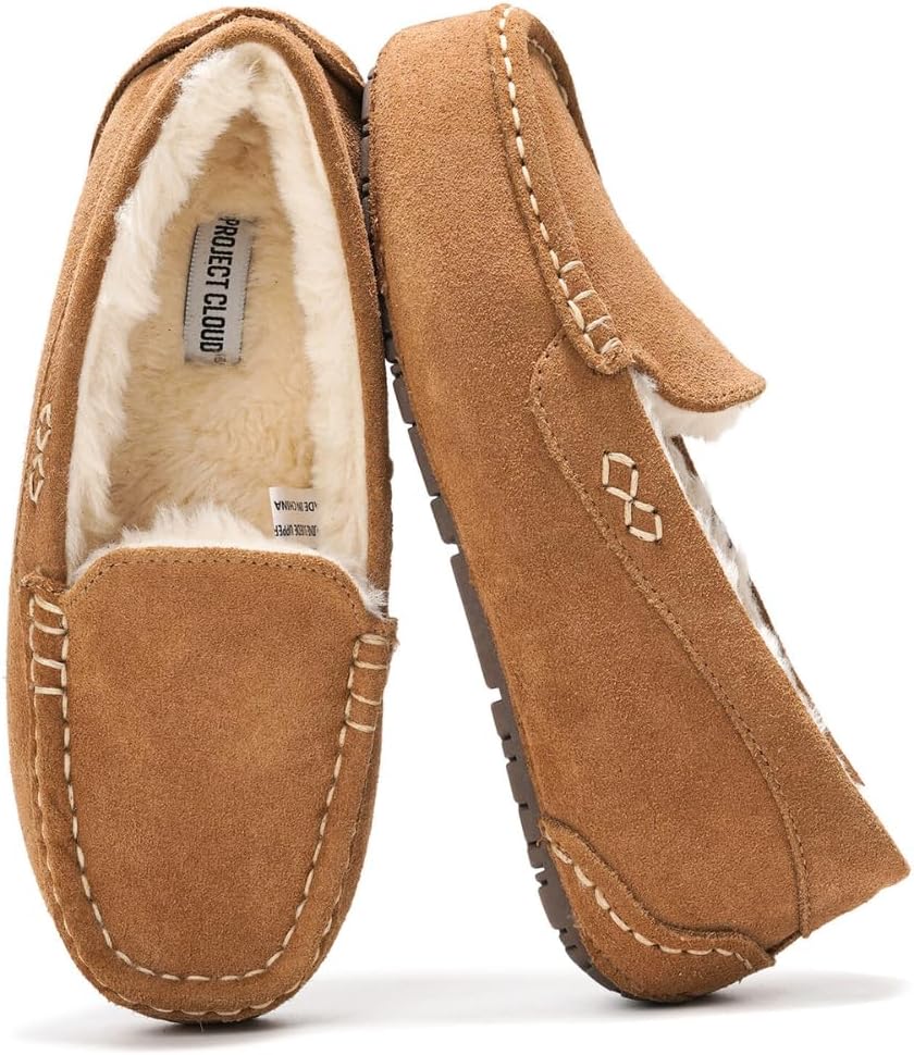 Project Cloud Genuine Suede Loafers for Women - Stylish Comfort
