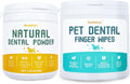 Dog Dental Kit - Teeth Cleaning Powder with Probiotics and 50 Finger