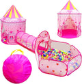 3pc Princess Fairy Tale Kids Play Tent, Tunnel & Ball Pit - Versatile
