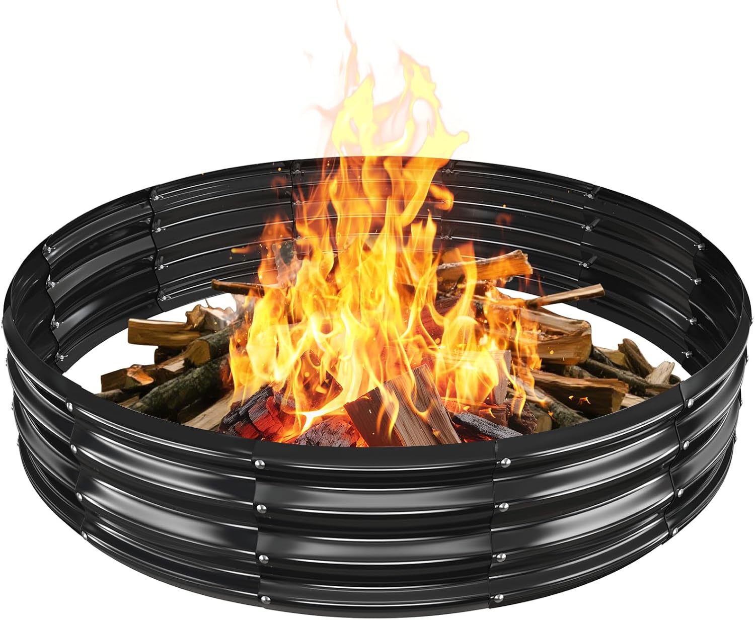 Metal Fire Pit Ring for Outdoor Gatherings - 5 FT Diameter