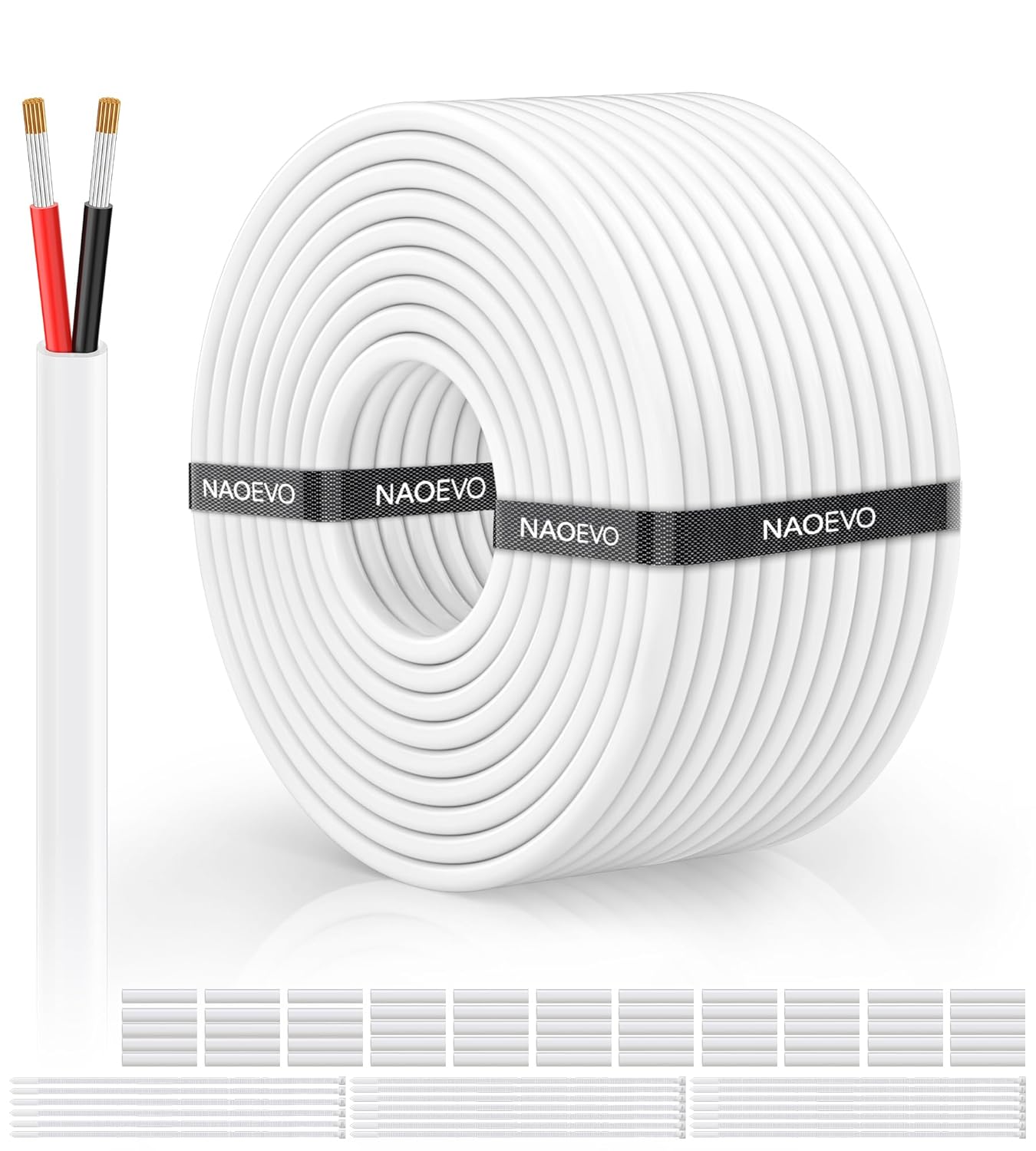 NAOVEO 18 Gauge Wire for Flexible Low Voltage Automotive Wiring