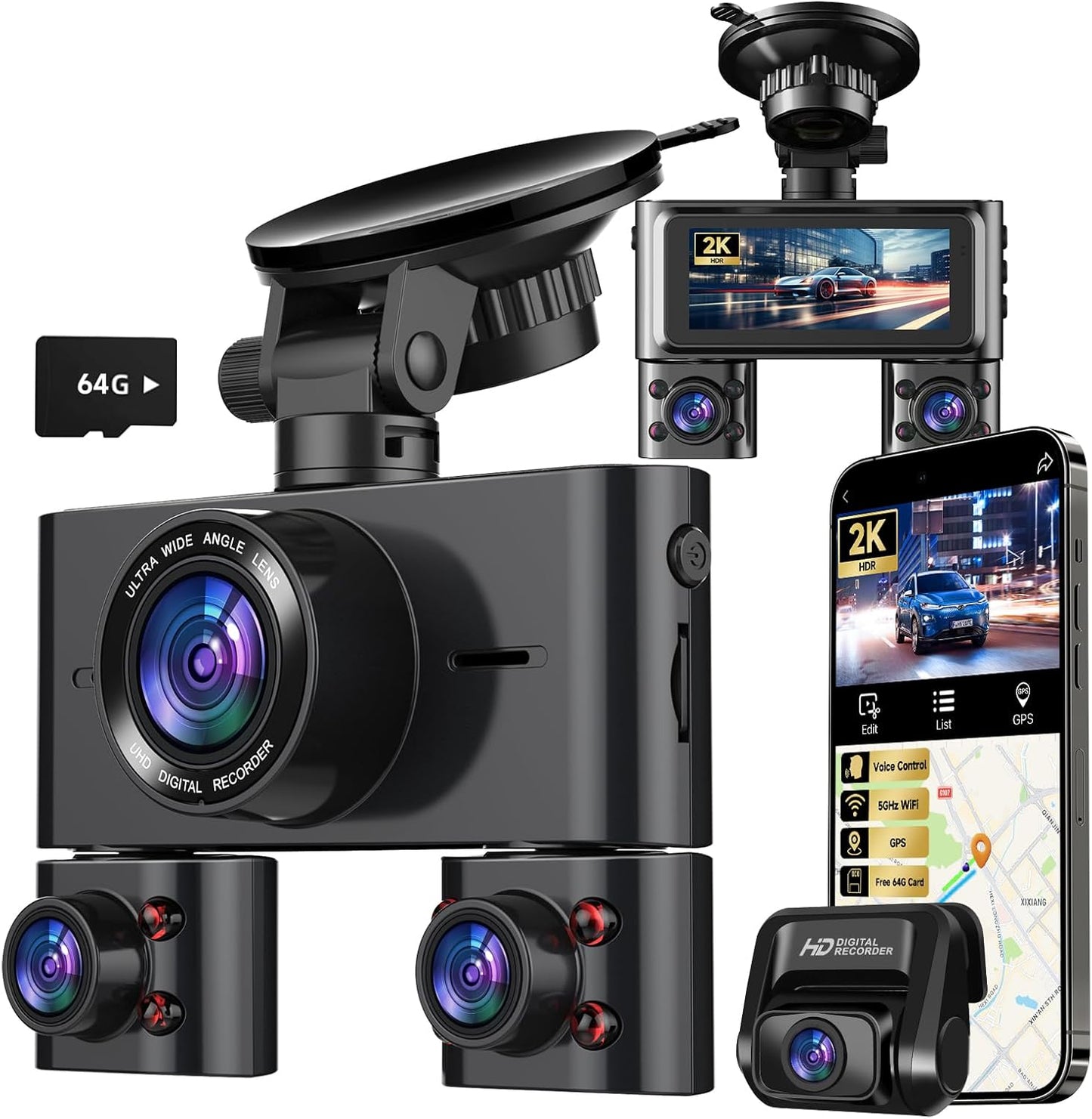 360 Protection: HUPEJOS 4K Dash Cam with Voice Control