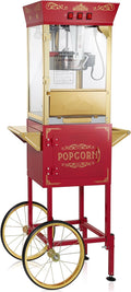 Movie Theater-Style Popcorn Machine with Cart and 10-Oz Kettle