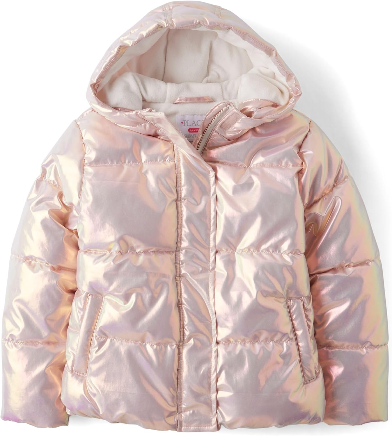 Medium Weight Lined Puffer Jacket for Girls - Wind & Water Resistant