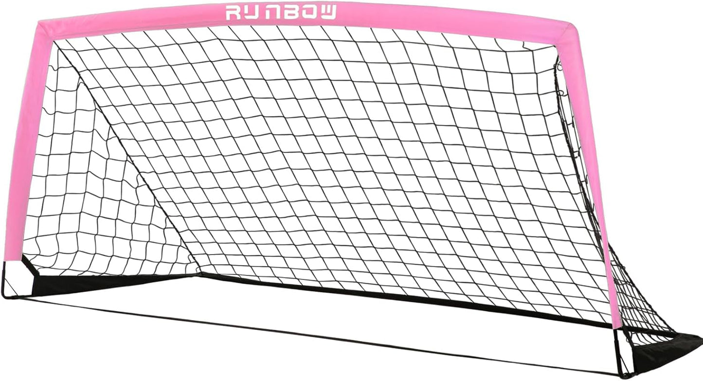 RUNBOW 6x4 FT Kids Soccer Goal for Backyard Practice Training