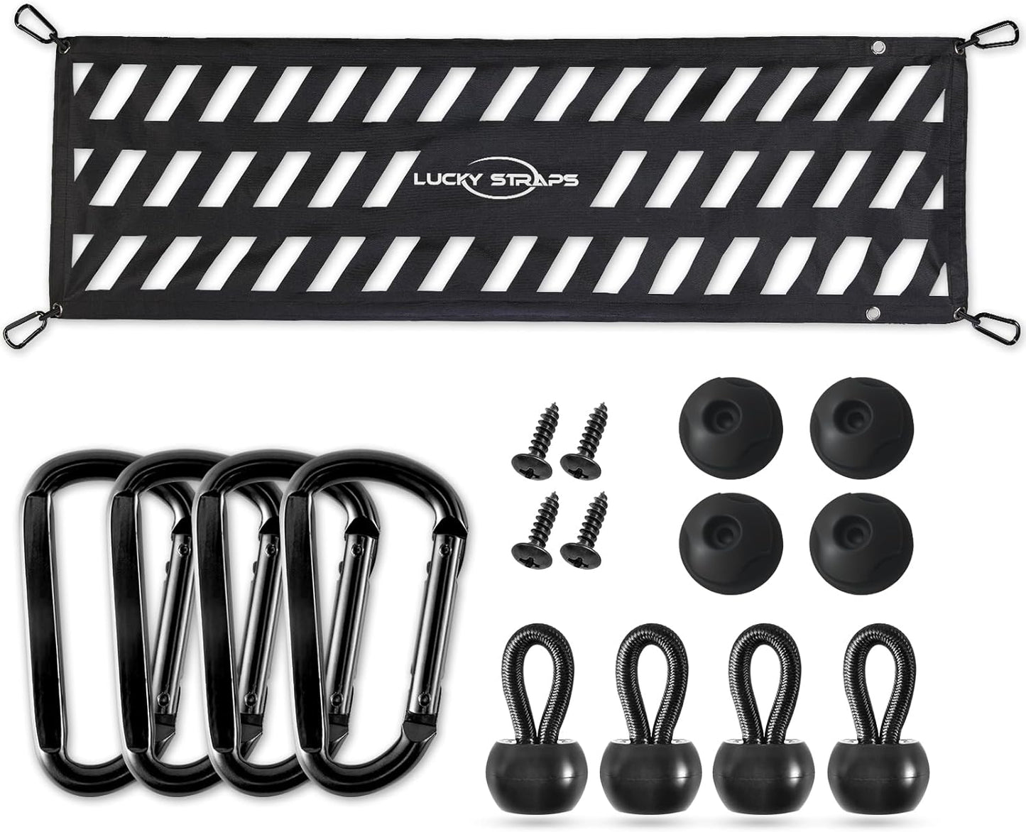 Lucky Straps Tailgate Net for Pickup Trucks - Heavy Duty Cargo