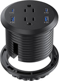 Jgstkcity Desktop Power Grommet with USB C Fast Charging Ports