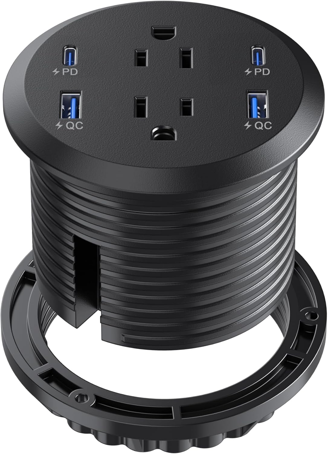 Jgstkcity Desktop Power Grommet with USB C Fast Charging Ports