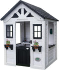 Sweetwater White Cedar Wooden Kids Playhouse Cottage - Imaginative