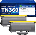 TN360 Toner Cartridge Black 2-Pack Replacement - High Yield, Reliable