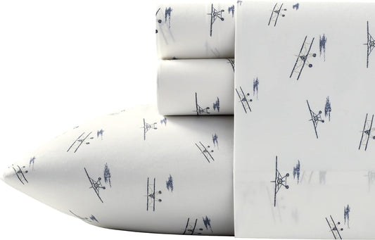 Eddie Bauer King Sheets Set - Crisp Cotton Percale Bedding