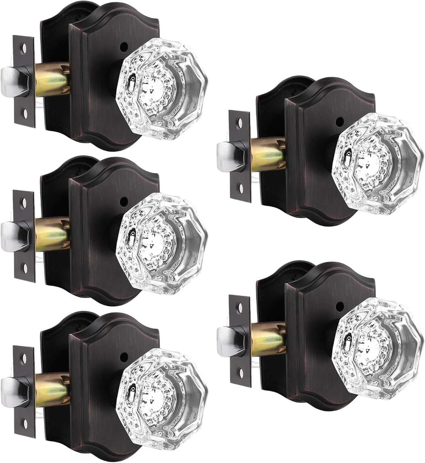 Gobrico 5 Pack Clear Octagonal Diamond Glass Door Knobs Review