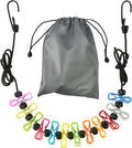 HONGYUTAI Retractable Clothesline: 12 Clips for Drying On-The-Go