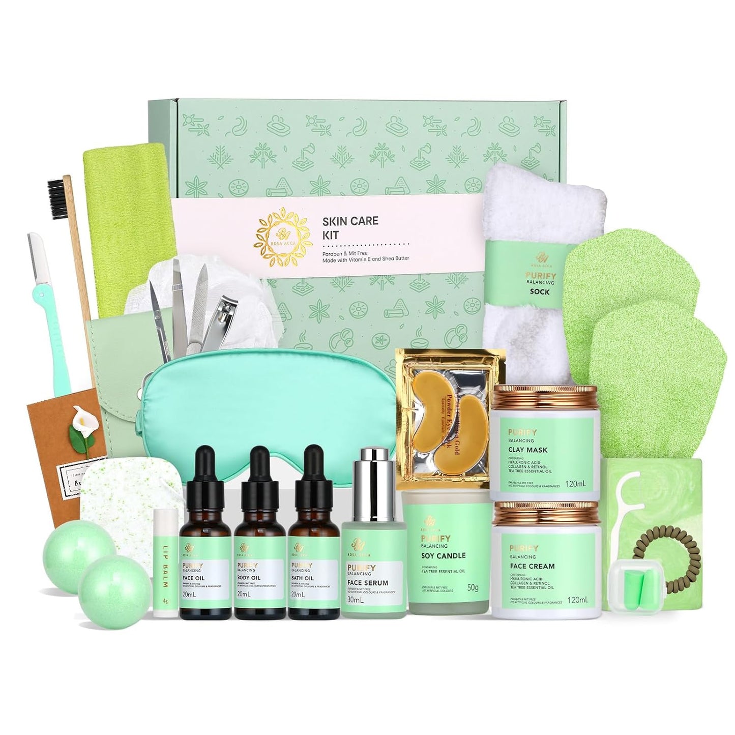 Facial Skin Care Set & Spa Kit for Men and Women Gift Ideas