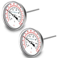 3 in Dial Stainless Steel Thermometer 4 in Stem - Accurate Brewing