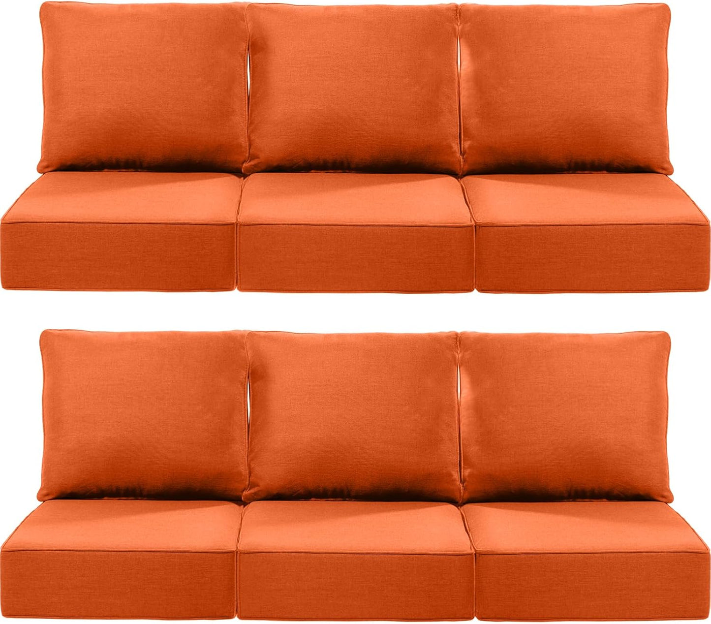 Luxury Outdoor Deep Seat Cushions Set of 6 for Patio Comfort