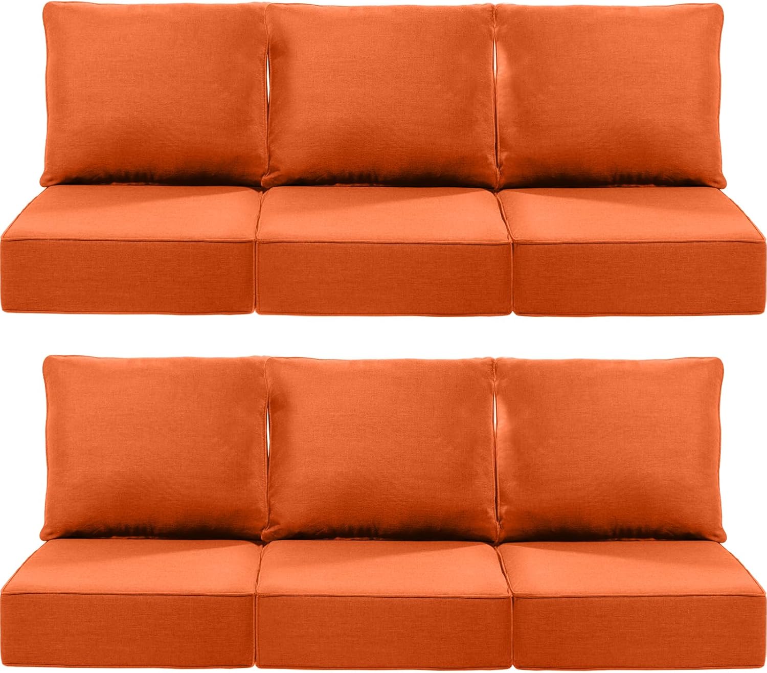 Luxury Outdoor Deep Seat Cushions Set of 6 for Patio Comfort