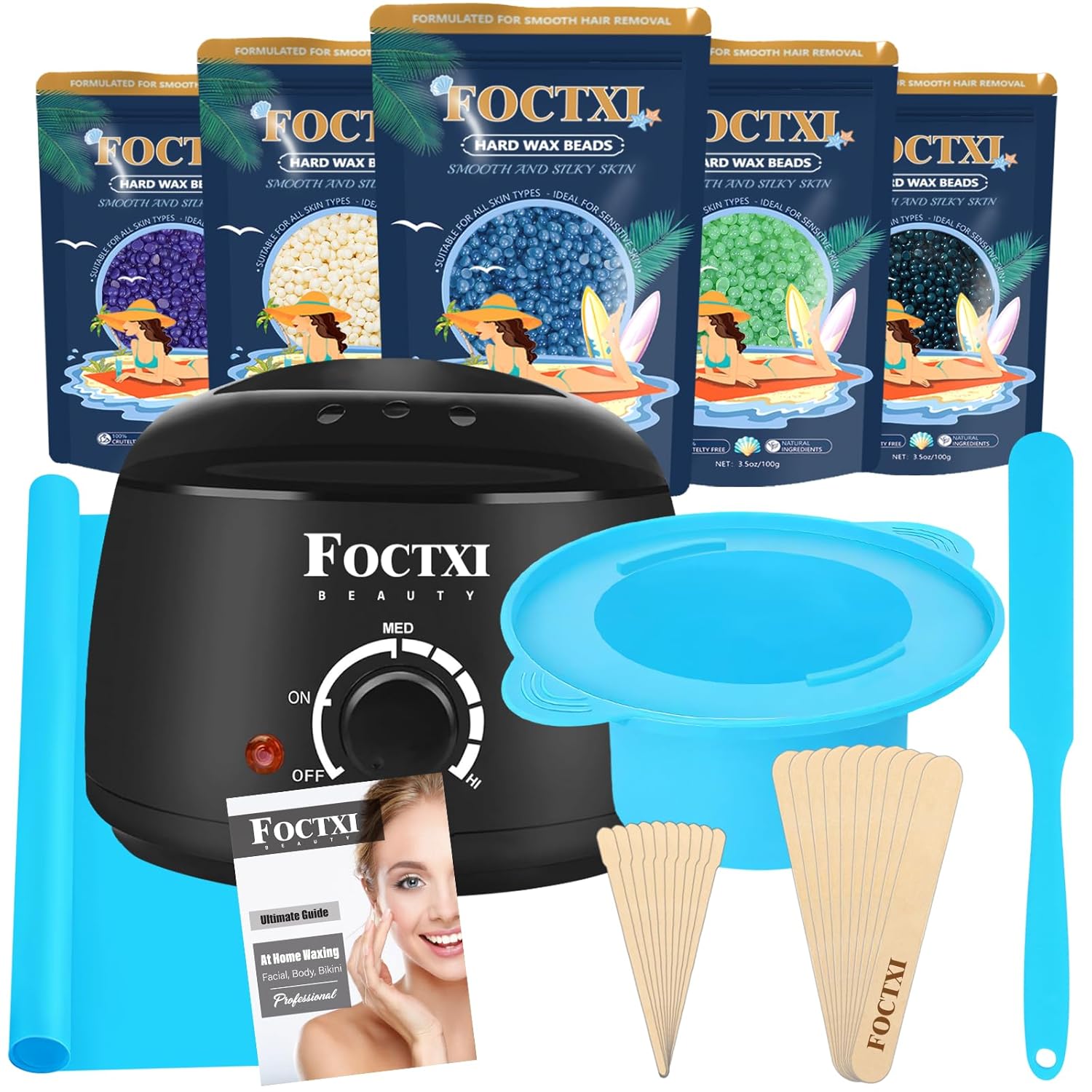 Premium Waxing Kit for Women with Hard Wax Warmer & Beads