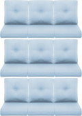 Baby Blue Patio Cushion Set 9-Piece - Fade & Water Resistant
