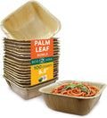 ECO SOUL Compostable Palm Leaf Bowls 5.5in (16 oz) - Sturdy, Oven Safe