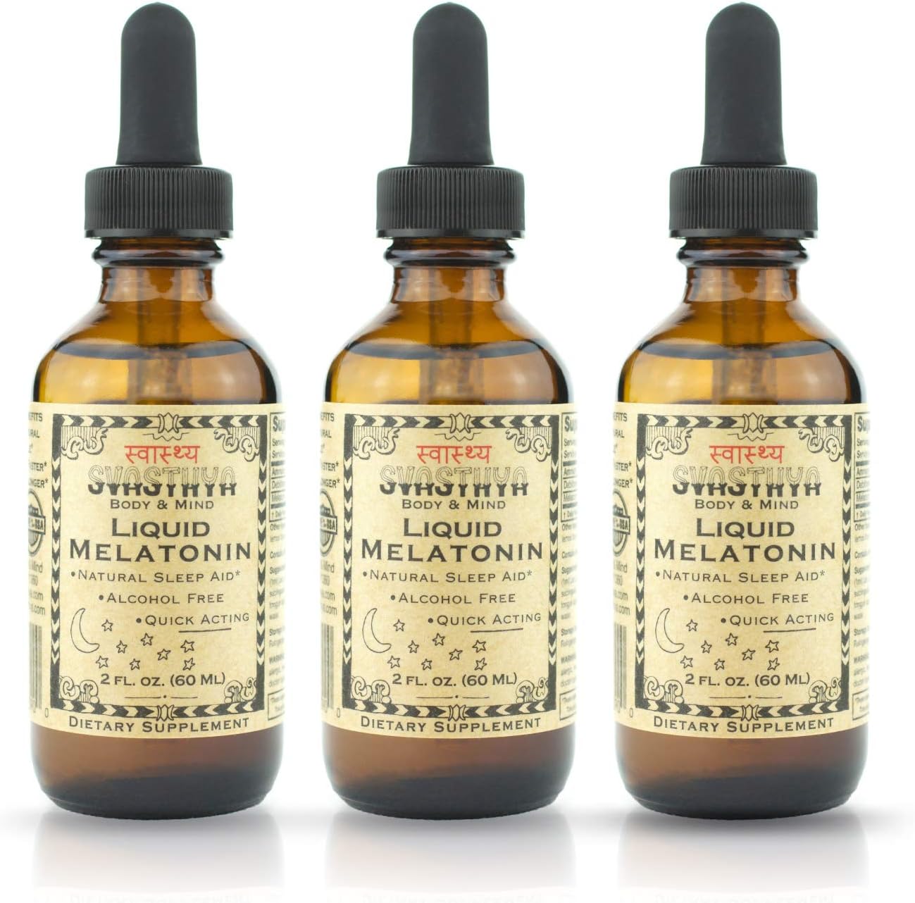 Svasthya Body & Mind Liquid Melatonin for Natural Sleep Aid